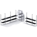 Holman Folding Shelves Van Package Ford Transit 148" EXT WB High Roof Sliding Partition Model 51TLH
