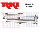RKI Side Mount Truck Tool Box Slant Top White Steel Model 67STS