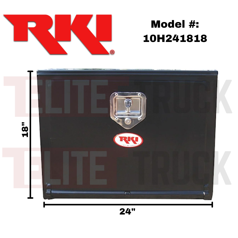 RKI Underbody Truck Box 24x18x18 H-Series 10 Gauge Black Steel Model