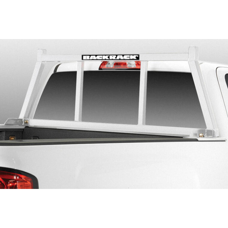BACKRACK OPEN Rack; White; Silv/Sierra/GM Pickup/F150/Titan/Tundra/D/W Series/Ram w/o RB Model 14800W