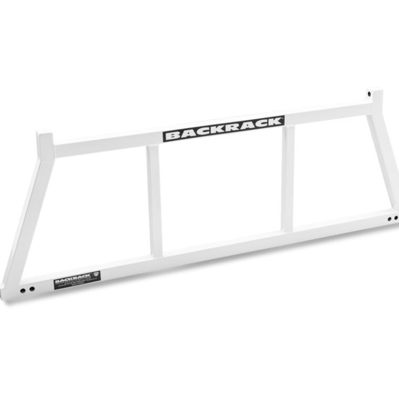 BACKRACK OPEN Rack; White; Silv/Sierra/GM Pickup/F150/Titan/Tundra/D/W Series/Ram w/o RB Model 14800W
