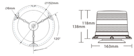 Holman Beacon, LED; Amber Model 40422