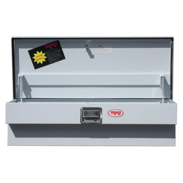 RKI Wide Side Mount Truck Tool Box White Steel Model 43SW