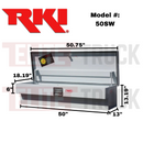 RKI Wide Side Mount Truck Tool Box White Steel Model 50SW