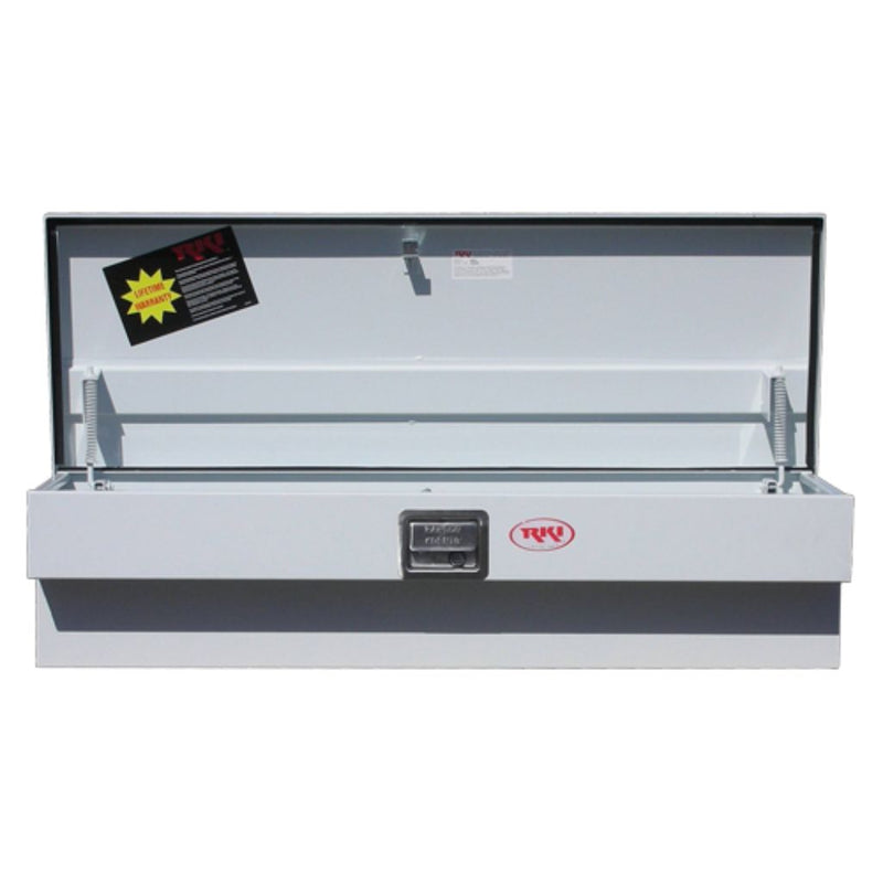 RKI Wide Side Mount Truck Tool Box White Steel Model 50SW