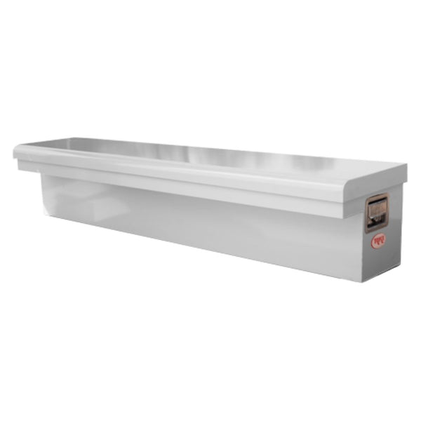RKI Side Mount Truck Tool Box Low Profile White Steel Model 65SLP