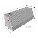 RDS 63 Gallon Auxiliary Fuel Tank Bright Aluminum 50X18X19 Model