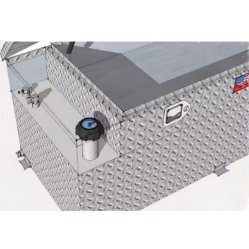 RDS 91 Gallon Auxiliary Tank & Toolbox Combo Bright Aluminum 55X30X22.25 Model