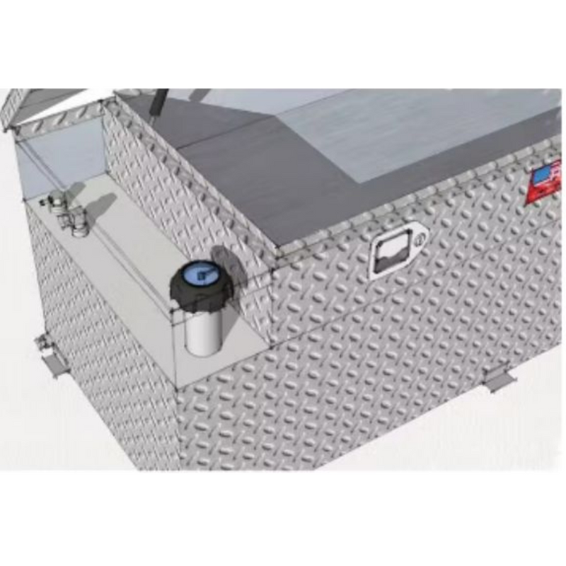 RDS 41 Gallon Auxiliary Tank & Toolbox Combo Bright Aluminum 55X18X21.75 Model