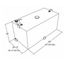 RDS 200 Gallon Rectangular Transfer Tank Mill Finish Aluminum (Diesel Only) 60X28.5X28 Model