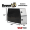 Buyers Products 59x24x85 Inch Flat Floor Gloss Black Steel With Stainless Steel Doors Backpack Truck Box - 9.1 Inch Offset Model BP855924BSST
