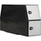 Buyers Products 59x24x85 Inch Flat Floor Gloss Black Steel With Stainless Steel Doors Backpack Truck Box - 9.1 Inch Offset Model BP855924BSST