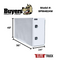 Buyers Products 24x42x96 White Steel Straight Side Backpack Truck Box - T-Handle Latch Model BP964824W