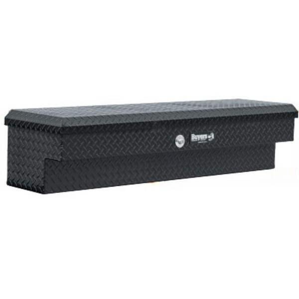 Buyers Products 13x16x87 Inch Side Mount Truck Tool Box Gloss Black Diamond Tread Aluminum Model 1723035