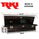 RKI Crossover Truck Tool Box C-Series Low Profile Matte Black Diamond Tread Aluminum Model C63LPAB