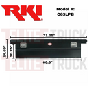 RKI Crossover Truck Tool Box C-Series Matte Black Steel Model C63LPB
