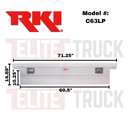 RKI Crossover Truck Tool Box C-Series Low Profile White Steel Model C63LP
