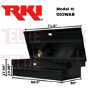 RKI Crossover Truck Tool Box Wide Deep C-Series Matte Black Aluminum Model C63WAB
