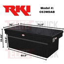 RKI Crossover Truck Tool Box Wide Deep C-Series Matte Black Aluminum Model C63WDAB