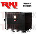 RKI Underbody Truck Box 30x24x24 H-Series 14 Gauge Black Steel Model