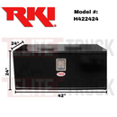 RKI Underbody Truck Box 42x24x24 H-Series 14 Gauge Black Steel Model