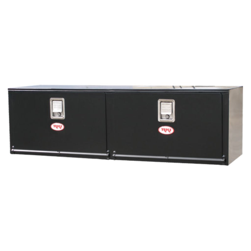 RKI Underbody Truck Box 60x18x18 H-Series 14 Gauge Black Steel Two Doors Model