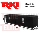 RKI Underbody Truck Box 72x18x18 H-Series 14 Gauge Black Steel Two Doors Model