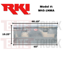 RKI Chest Truck Tool Box M-Series Diamond Tread Aluminum Model M45-1NMA