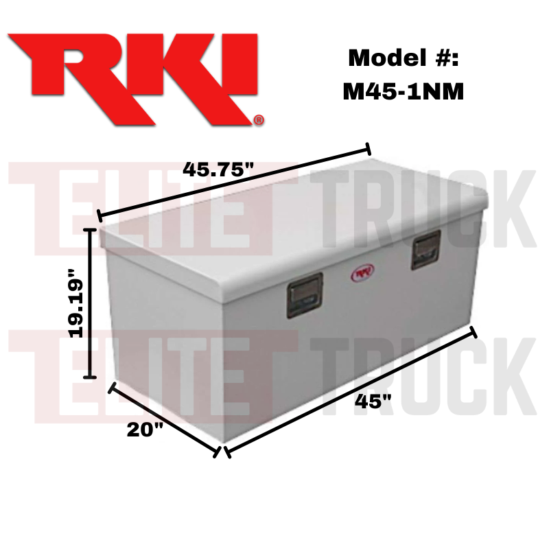 RKI Chest Truck Tool Box M-Series White Steel Model M45-1NM