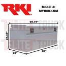 RKI Chest Truck Tool Box M-Series White Steel Model MTB60-1NM