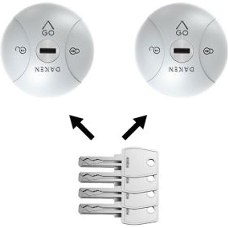 Holman SATURN GO (2 pc) -  Gray Security Lock Model 84001