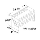 RKI Truck Box Tray For US And UST Boxes 72" in length and longer Model TRAY FLDOUT