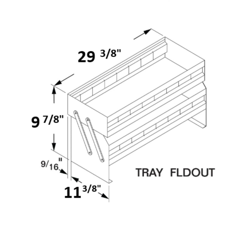 RKI Truck Box Tray For US And UST Boxes 72" in length and longer Model TRAY FLDOUT