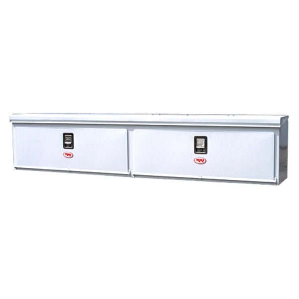 RKI Chest Box With Top Opening Lid 96x20x14 White 14 Gauge Steel Model UST96C
