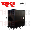 RKI Underbody Truck Box 36x36x18 V-Series 14 Gauge Black Steel Model