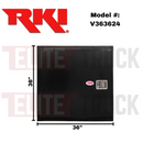 RKI Underbody Truck Box 36x36x24 V-Series 14 Gauge Black Steel Model