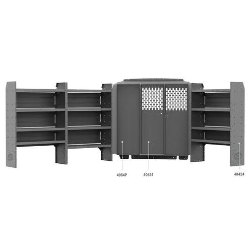 Holman Base Van Package 60" H Shelves Ram ProMaster 118" & 136" WB Low/High Roof Model FFG-PMS
