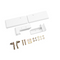 BACKRACK Hdw Kit; Standard; White; 15-24 Ford F-150 Alum Body, 22-24 Ford F150 Lightning Model 30123W