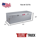 RDS 40 Gallon Auxiliary Tank & Toolbox Combo Bright Aluminum 55X20X19 Model