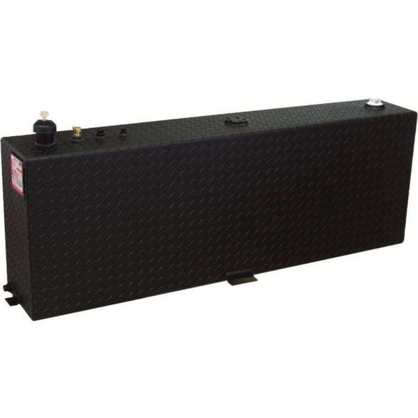 RDS 45 Gallon Vertical Transfer Tank Black Aluminum 57X9.5X20 Model # 71083PC