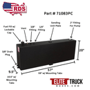 RDS 45 Gallon Vertical Transfer Tank Black Aluminum 57X9.5X20 Model