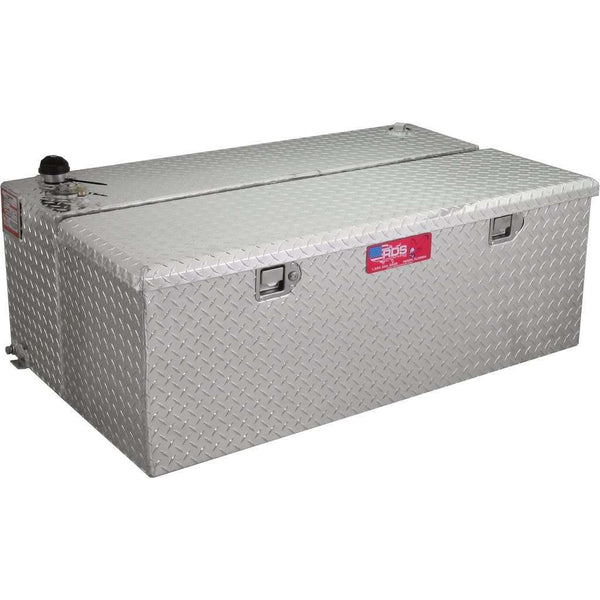RDS 48 Gallon Transfer Tank & Toolbox Combo Bright Aluminum 50X30X18 Model # 72774