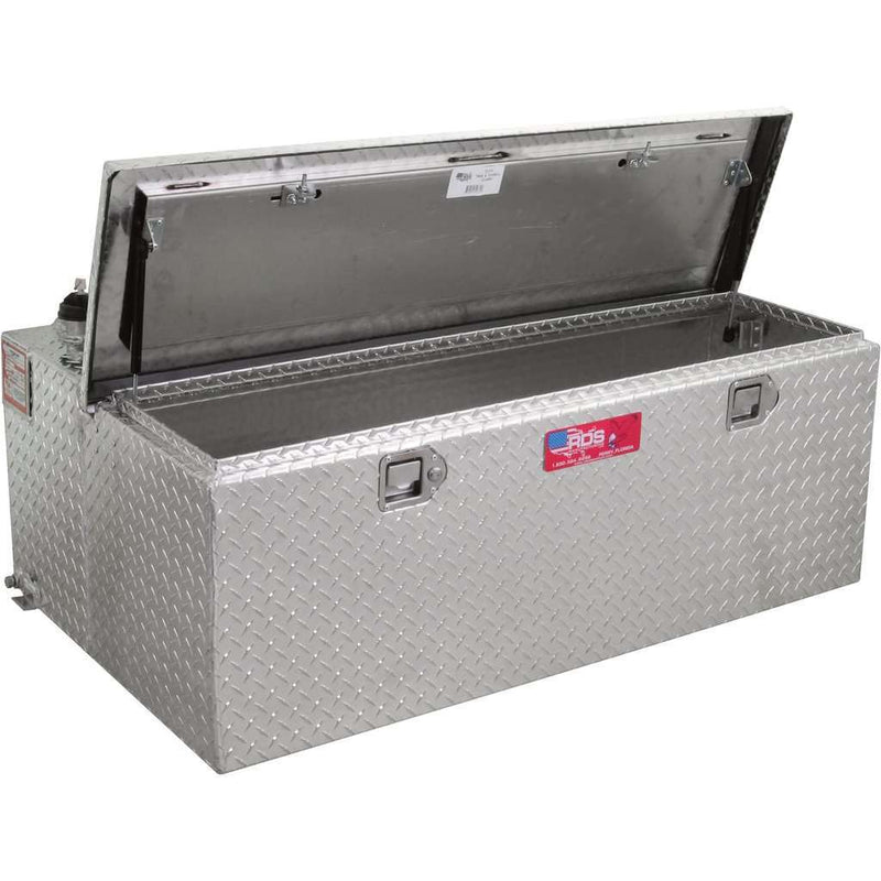 RDS 48 Gallon Transfer Tank & Toolbox Combo Bright Aluminum 50X30X18 Model