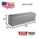 RDS 50 Gallon Rectangular Transfer Tank Bright Aluminum 55X14X16 Model