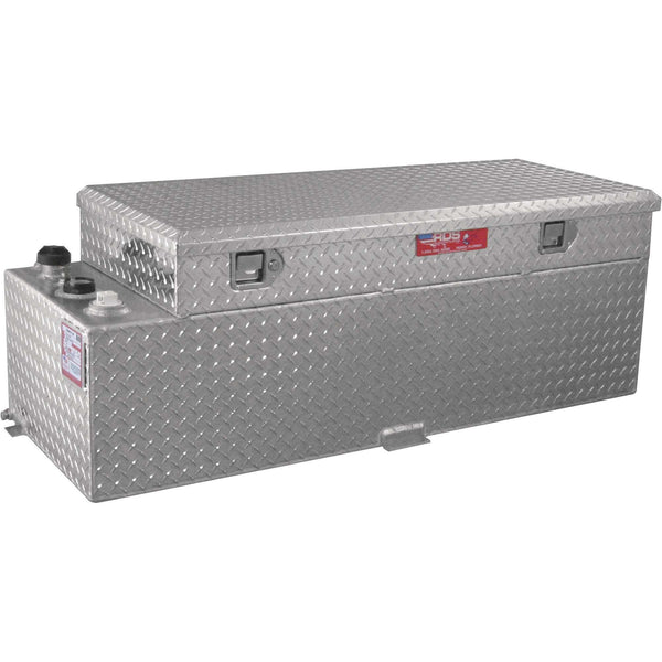 RDS 60 Gallon Transfer Tank & Toolbox Combo Bright Aluminum 55X20X19.5 Model # 72548
