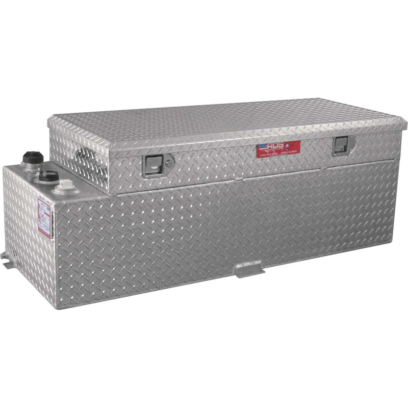 RDS 60 Gallon Transfer Tank & Toolbox Combo Bright Aluminum 55X20X19.5 Model