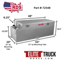 RDS 60 Gallon Transfer Tank & Toolbox Combo Bright Aluminum 55X20X19.5 Model