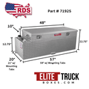 RDS 60 Gallon Transfer Tank & Toolbox Combo Bright Aluminum 57X20X22.75 Model