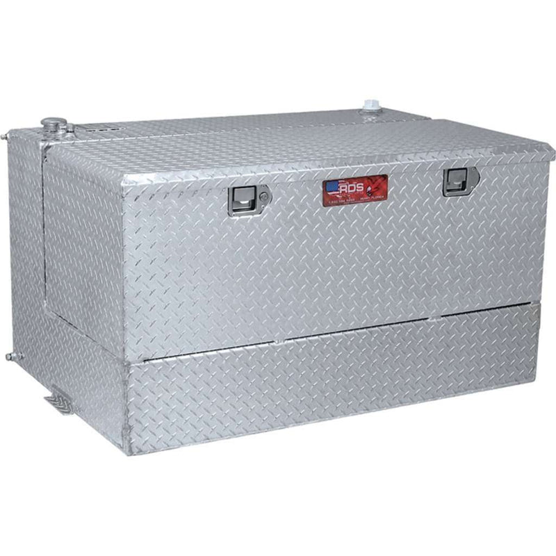 RDS 75 Gallon L Shaped Transfer Tank & Toolbox Combo Bright Aluminum 48X27X24 Model