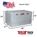 RDS 75 Gallon L Shaped Transfer Tank & Toolbox Combo Bright Aluminum 48X27X24 Model